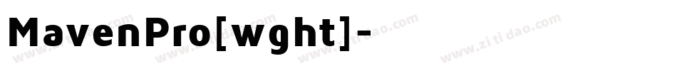 MavenPro[wght]字体转换